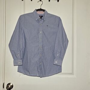 Vineyard Vines Light Blue Pinstripe Button-Down Dress Shirt Boys Size Medium